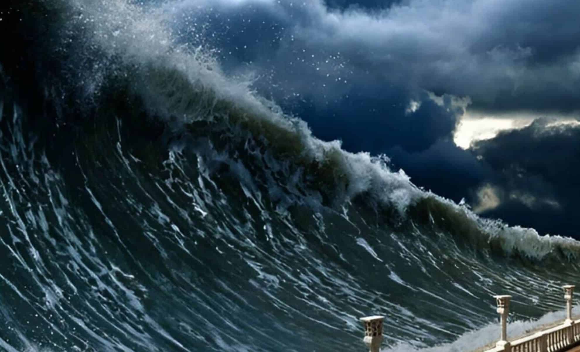 Featured image for 650-Foot Mega-Tsunami Devastates Coastlines in Satellite Footage