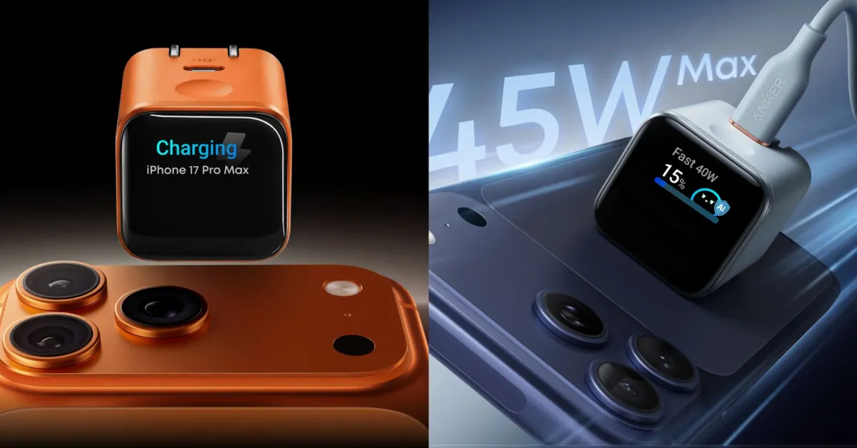 Featured image for Anker Launches Compact 45W iPhone Nano Charger with Smart Display at CES 2026