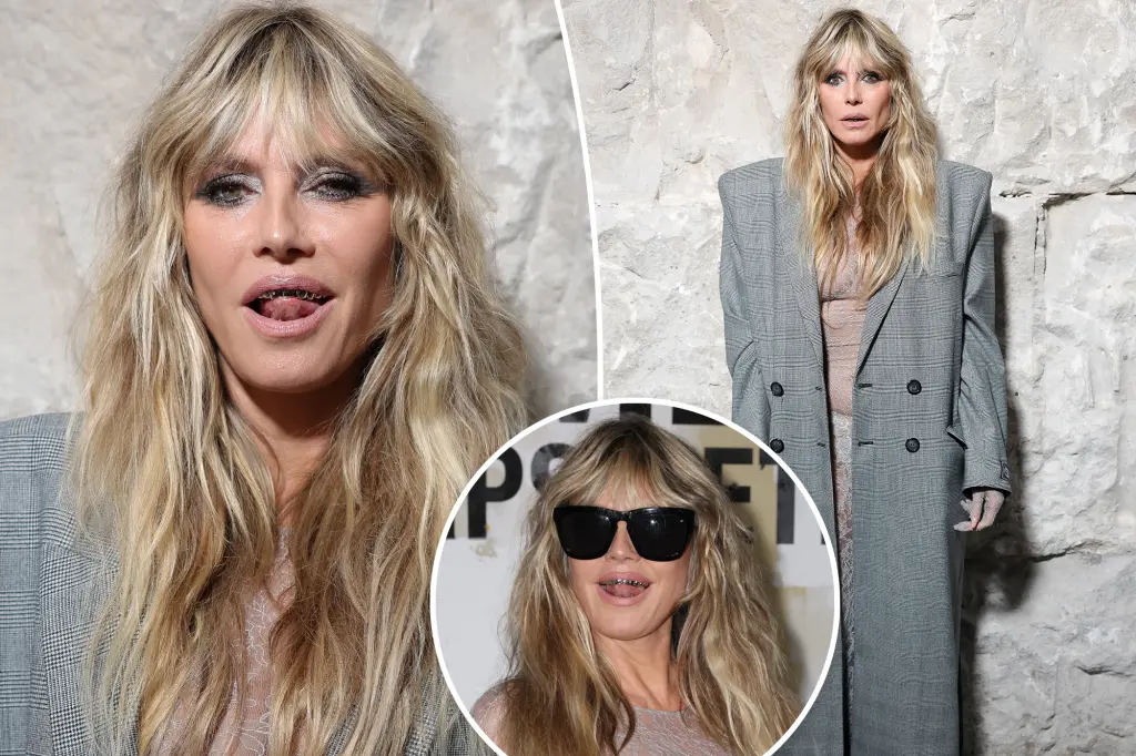 Featured image for Heidi Klum Turns Heads with Sheer Lace and Bold Style at Paris Fashion Week