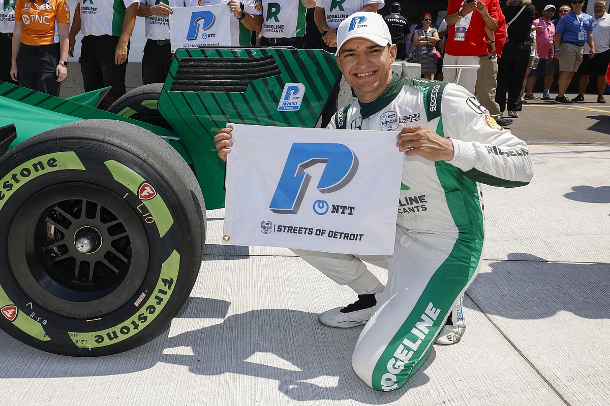 Featured image for Palou dominates Detroit qualifying, Andretti cars crash