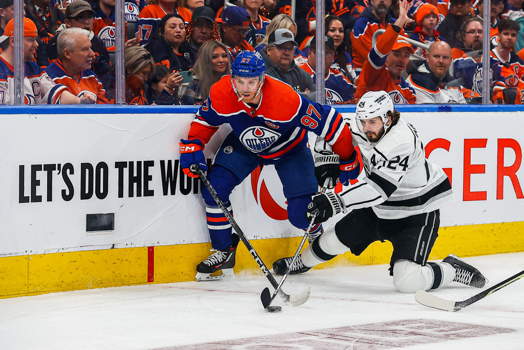 Featured image for Kings overcome early deficit to stun Oilers in Game 1.