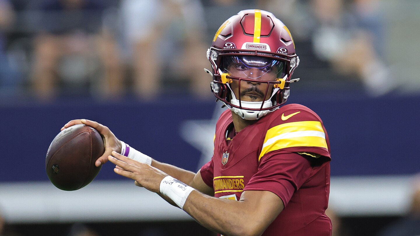 Featured image for Commanders' QB Jayden Daniels to undergo MRI after hamstring injury