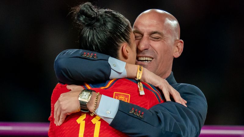 Featured image for Controversy Erupts as Spanish Soccer Chief Kisses World Cup Winner on Lips