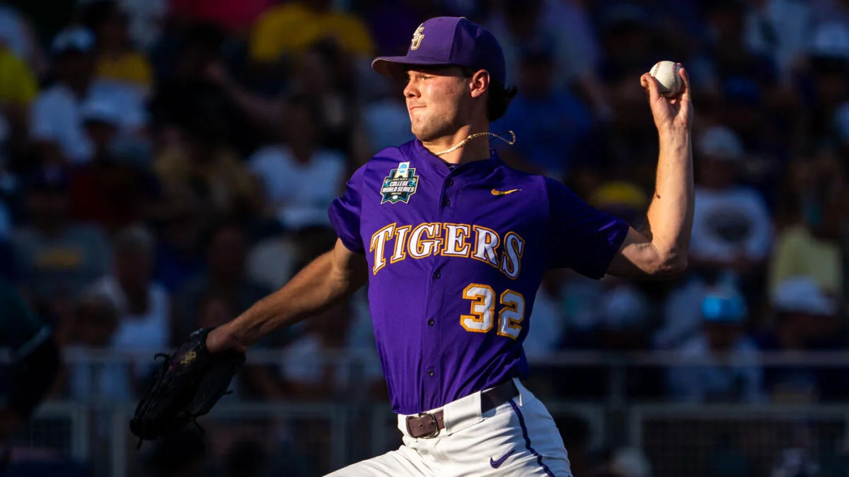 Featured image for LSU's Kade Anderson Shuts Out Coastal Carolina in CWS Game 1