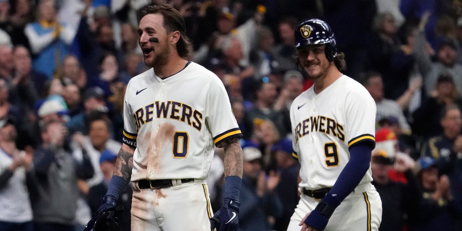 Featured image for Rookie Brice Turang's Grand Slam Highlights Brewers' Home Opener Victory.