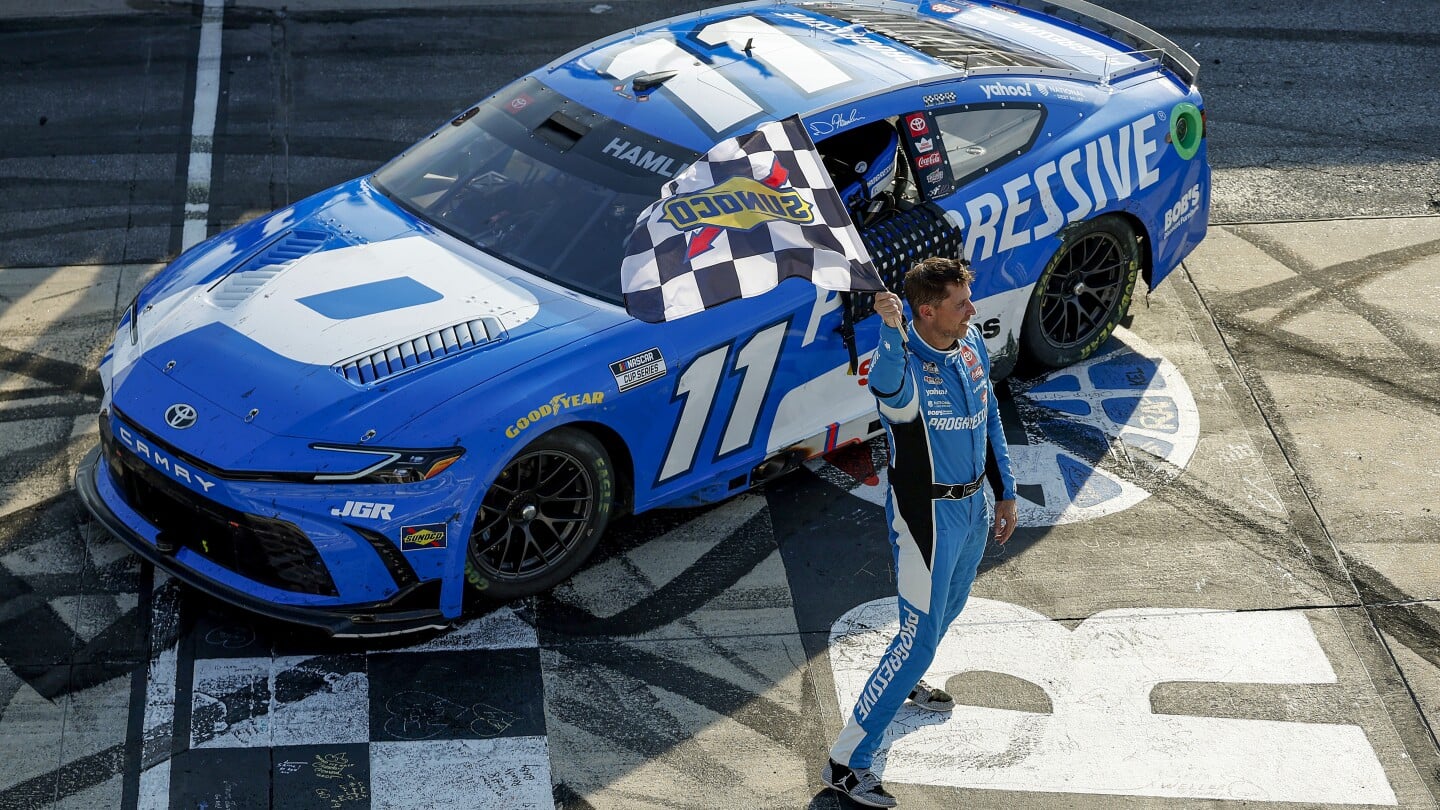 Featured image for Denny Hamlin Secures Thrilling Double Overtime Victory at Dover