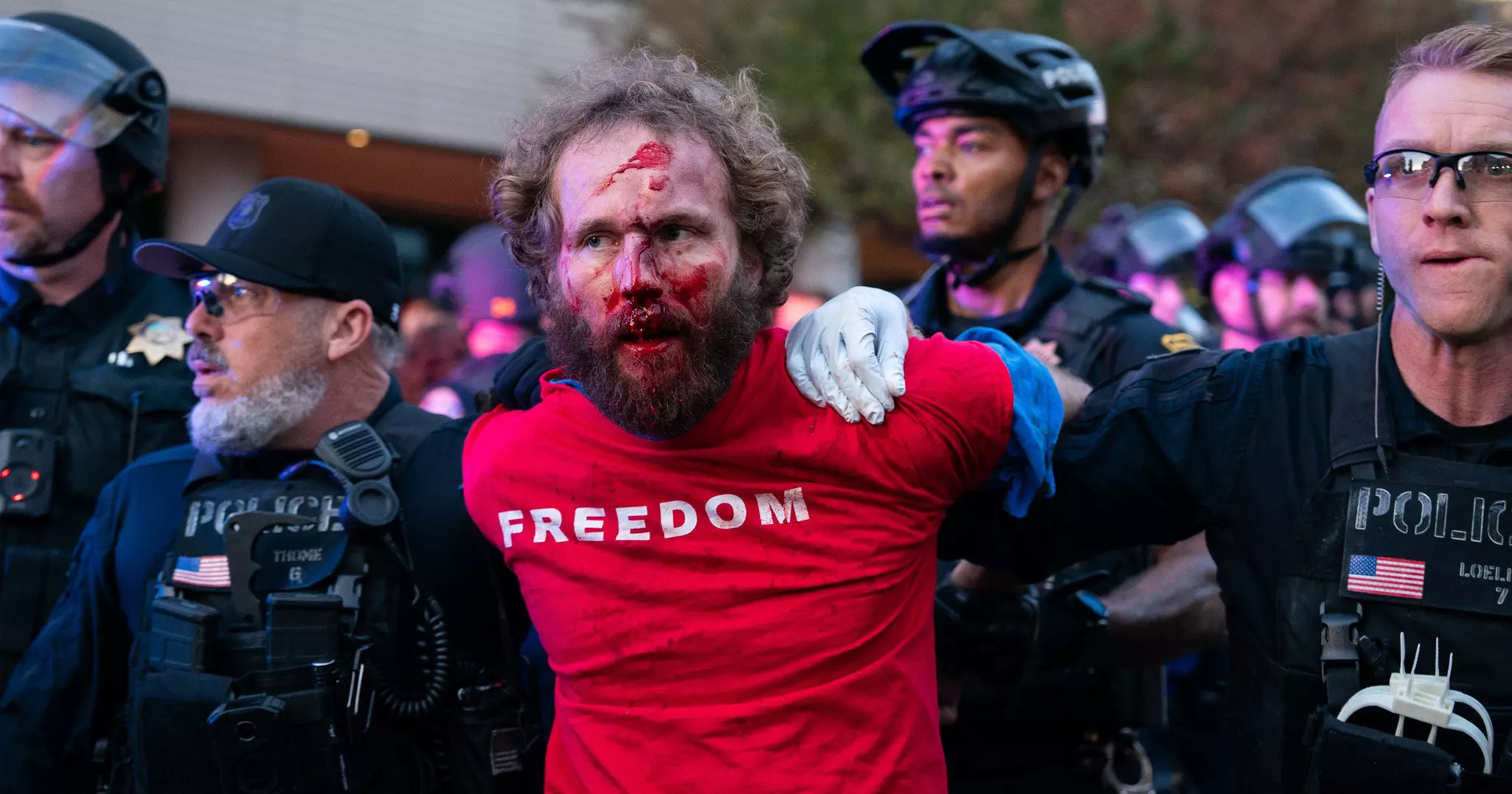 Featured image for Protests and chaos erupt at UC Berkeley during Charlie Kirk's TPUSA event