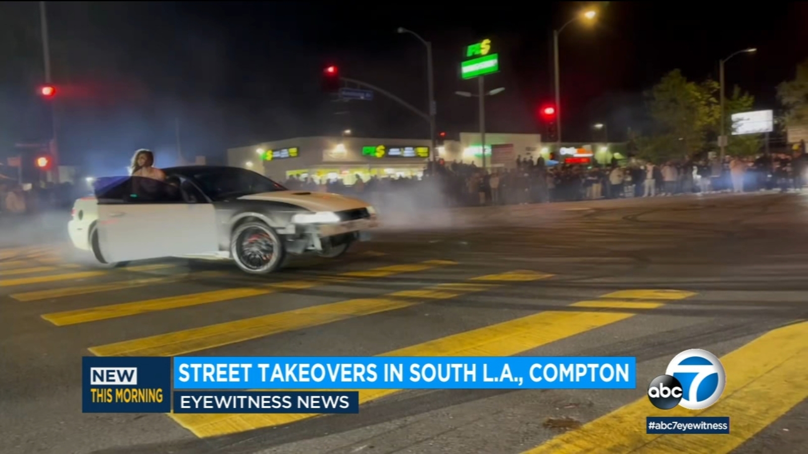 Featured image for South LA and Compton witness another night of street takeovers captured on camera.
