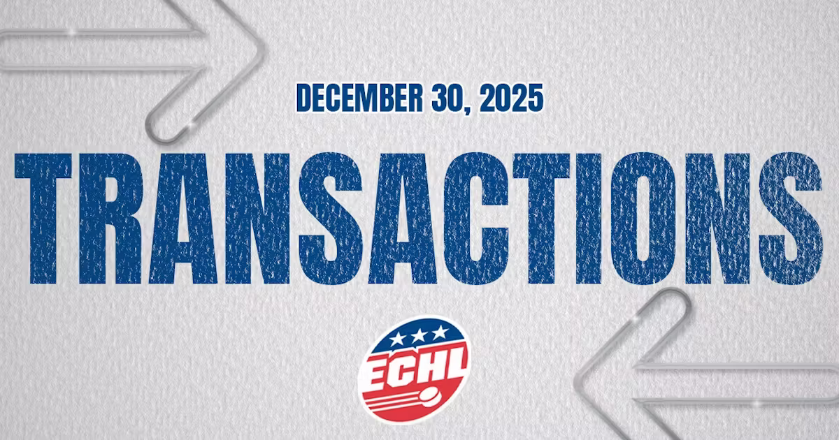 Featured image for ECHL Transactions Update for December 30