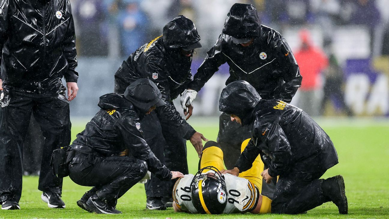 Featured image for "Steelers' T.J. Watt Suffers Grade 2 MCL Sprain, Potential Impact on Playoffs"