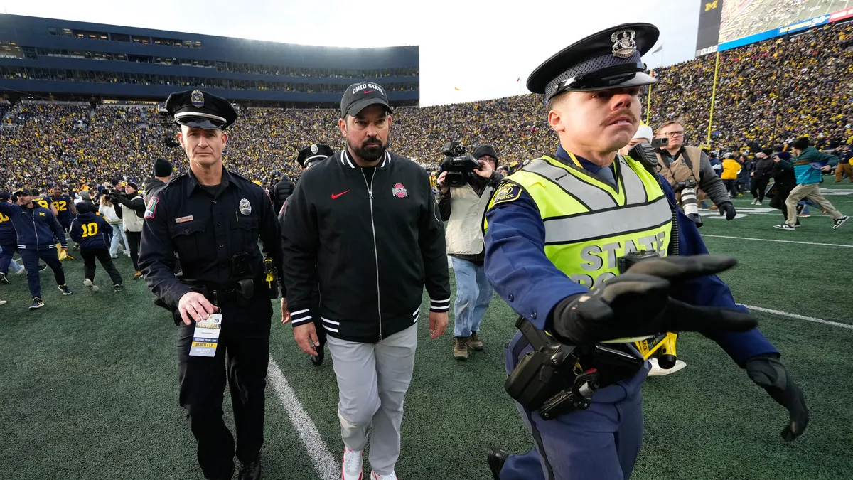Featured image for "Ohio State Fans Celebrate Victory over Michigan in 2023 Rivalry Game"