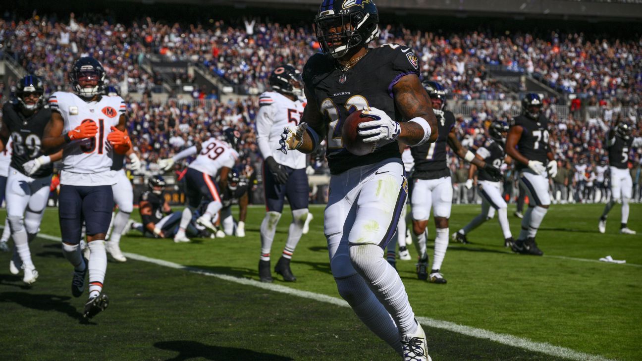 Featured image for Ravens' Derrick Henry Breaks into Top Five All-Time Rushing Touchdowns