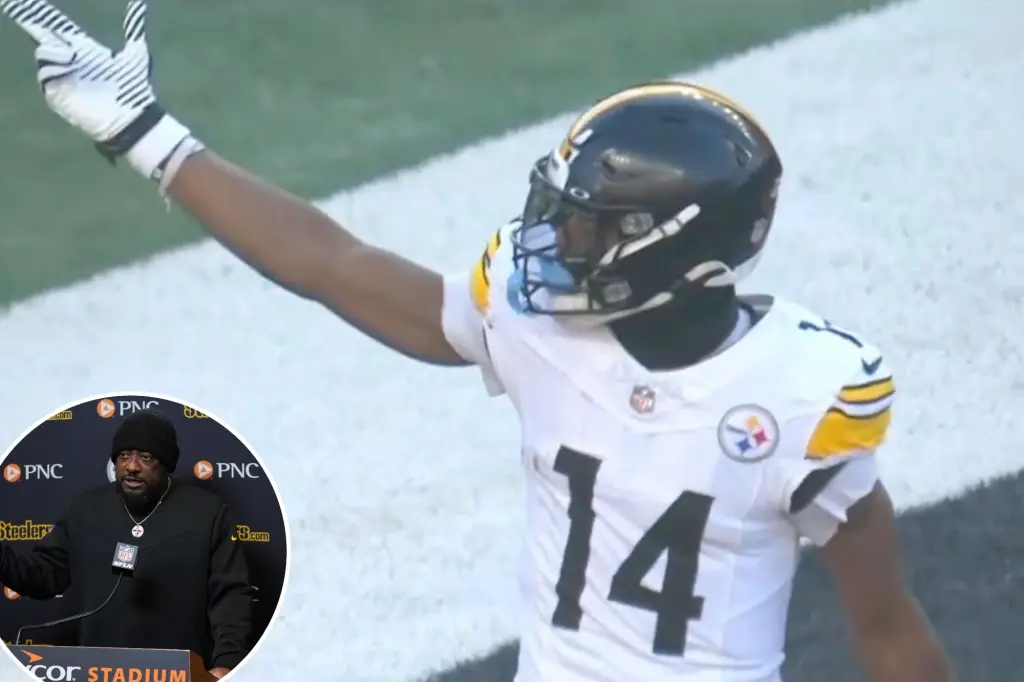 Featured image for Steelers' Tomlin Urges Pickens to Mature After On-Field Incidents