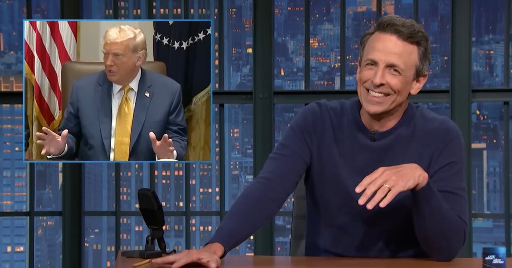 Featured image for Seth Meyers Reacts to MAGA's Epstein Infighting