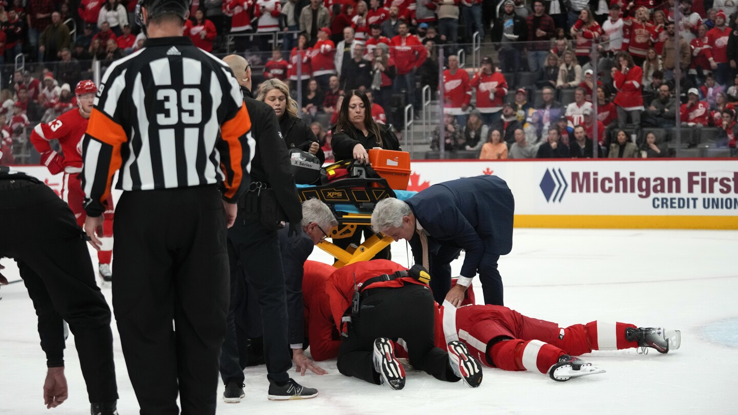 Featured image for "Dylan Larkin sidelined on IR as Red Wings face Dallas Stars"