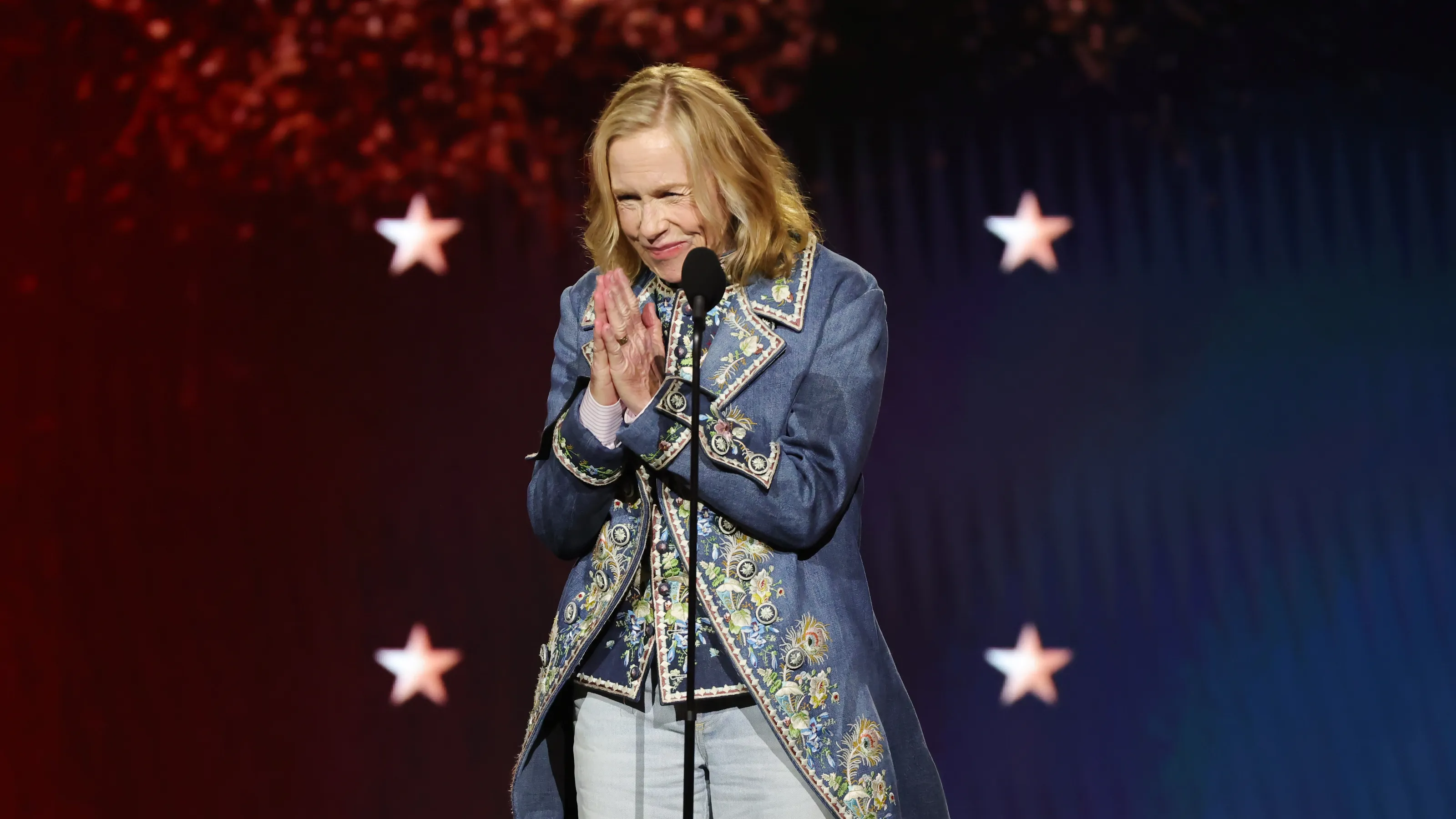 Featured image for Amy Madigan Surprised by Critics Choice Award Win for 'Weapons'