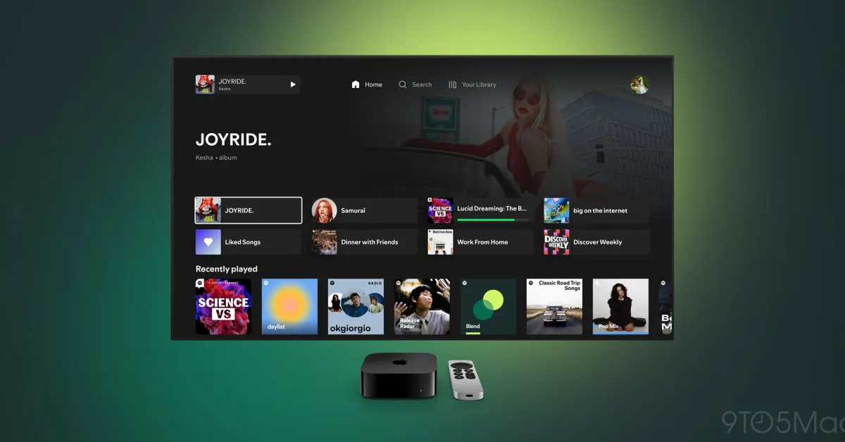 Featured image for Spotify unveils major updates to its Apple TV app with new features
