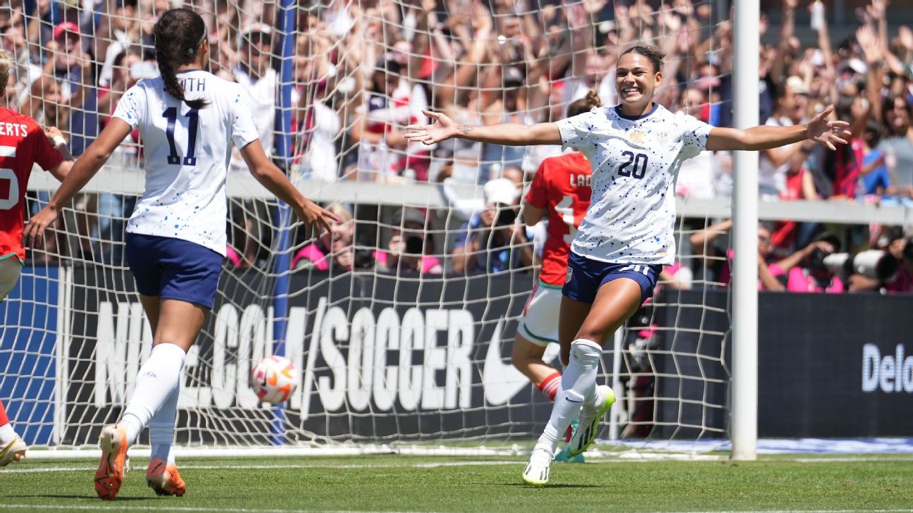 Featured image for Trinity Rodman steals the show in USWNT's World Cup send-off