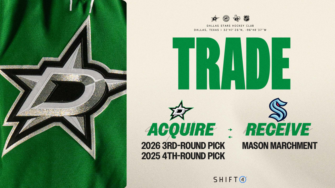 Featured image for Kraken acquire Mason Marchment from Stars for draft picks