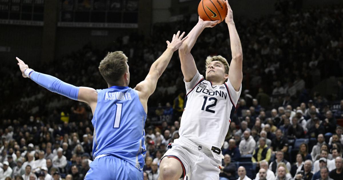 Featured image for "UConn Dominates Creighton in Men's Basketball Showdown"