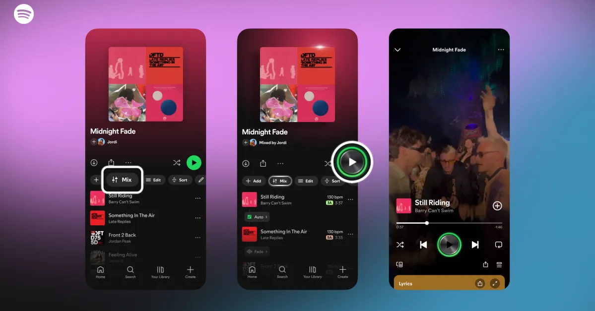 Featured image for Spotify introduces playlist mixing and transition features to enhance user experience