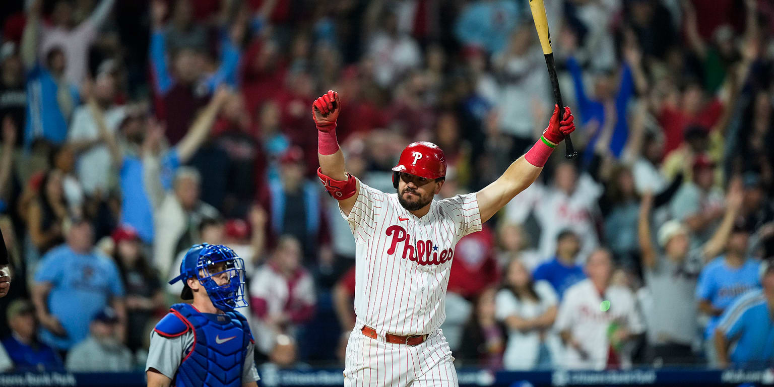 Featured image for "Schwarber's walk-off homer seals Phillies' victory over Dodgers"