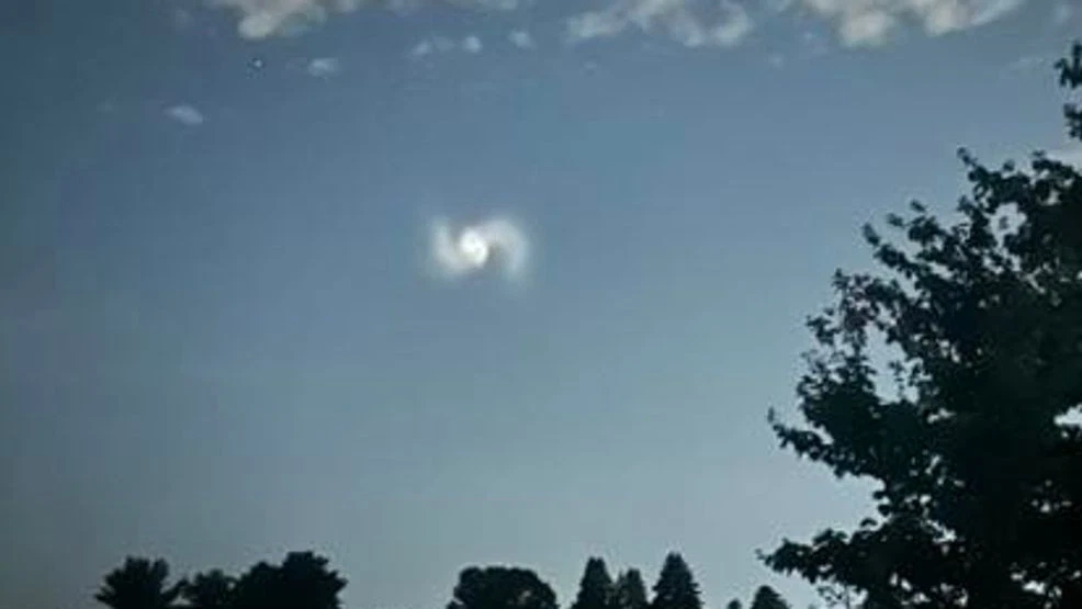 Featured image for Mysterious Spiral Light Illuminates Pennsylvania Sky