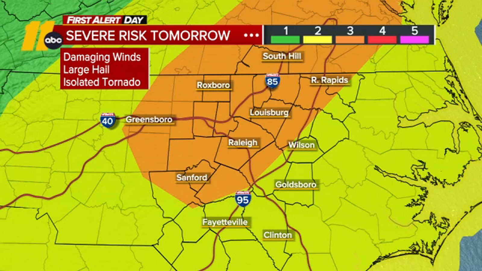 Featured image for "Level 3 Severe Weather Threat for NC on Monday"