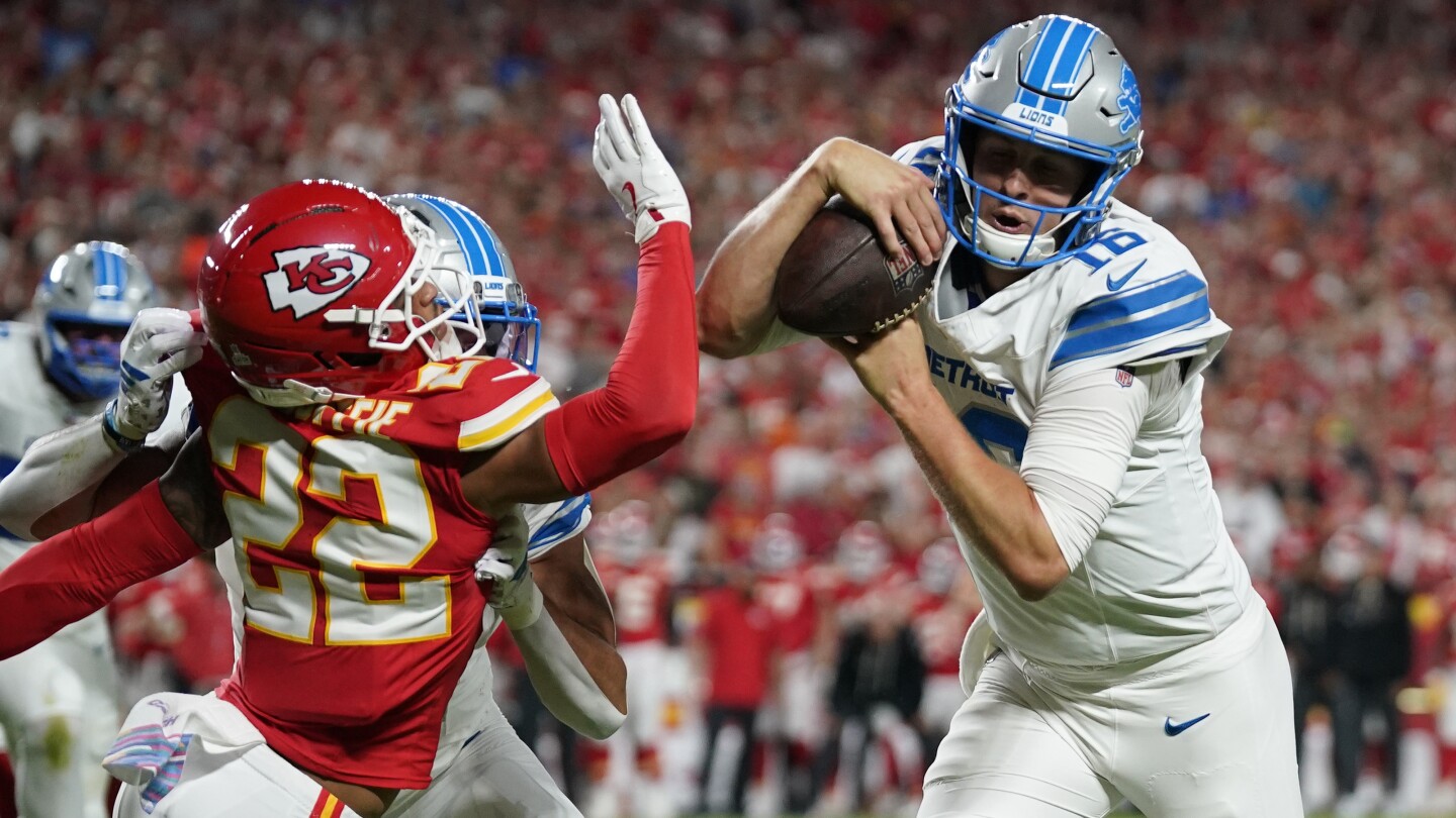 Featured image for Lions' Goff Touchdown Nullified by Illegal Motion Penalty