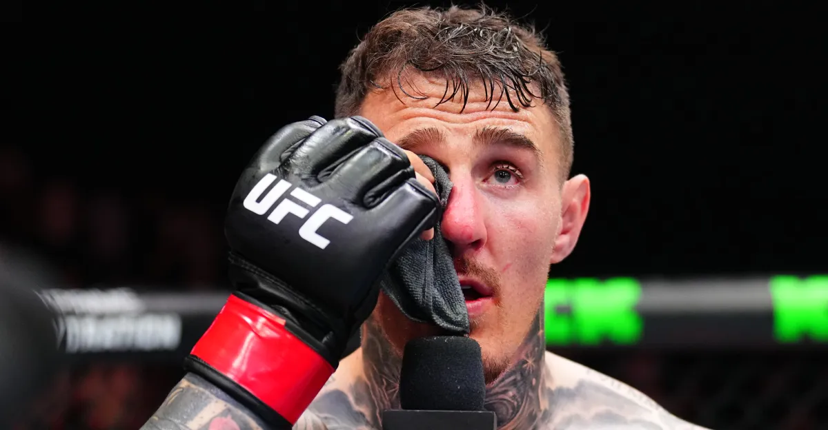 Featured image for Joe Rogan and UFC discuss Tom Aspinall's uncertain fighting future amid eye injuries