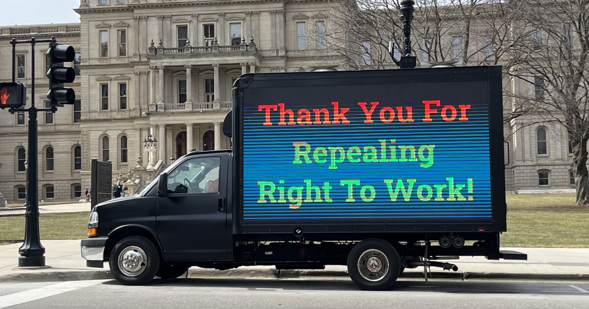 Featured image for Michigan Legislature Repeals Right-to-Work Law.