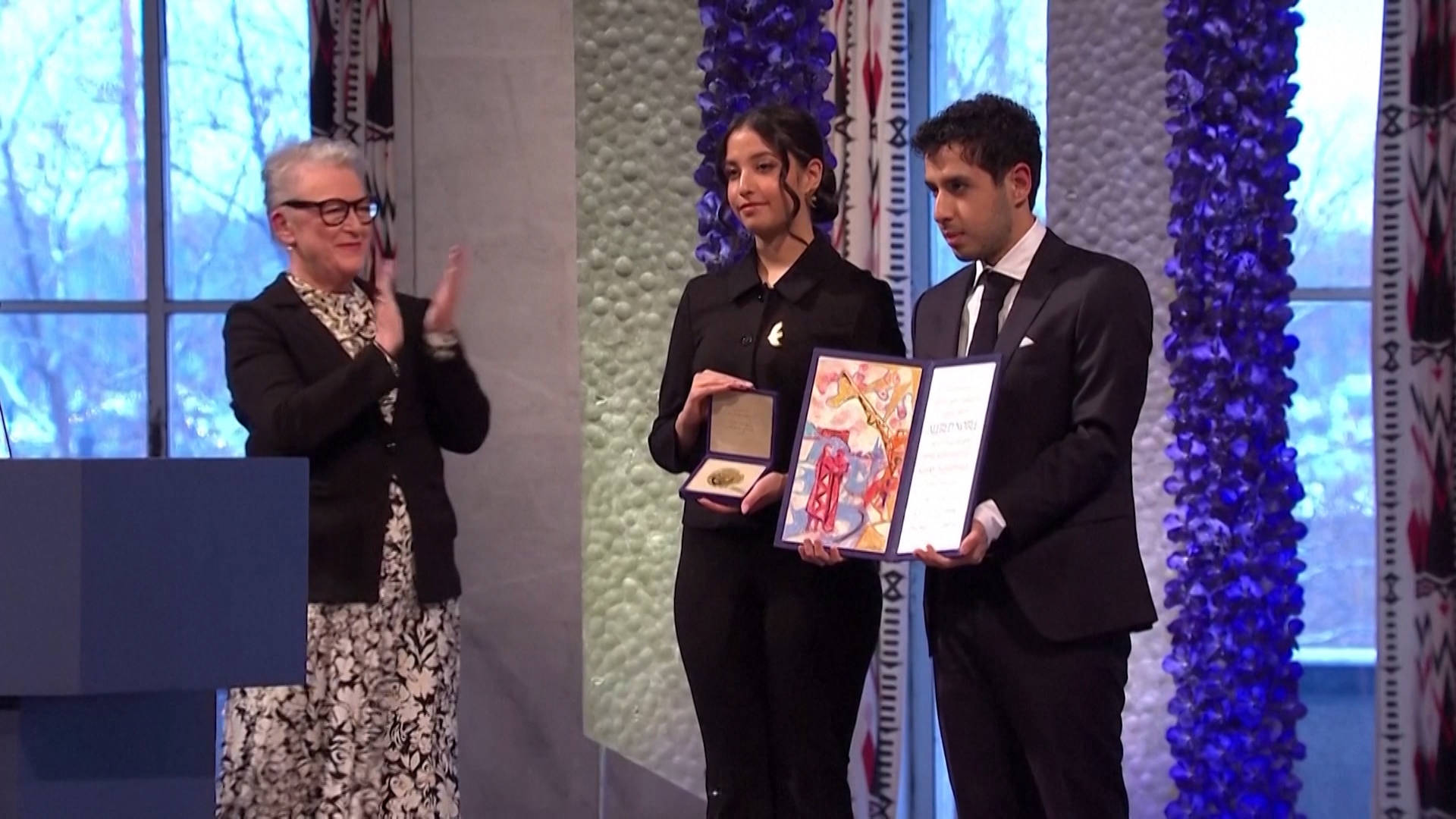 Featured image for Imprisoned Iranian Activist's Children Accept Nobel Peace Prize