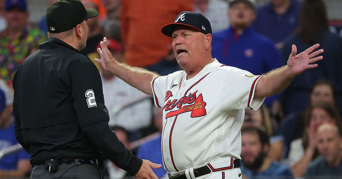 Featured image for "Brian Snitker's Eventful Wednesday: Ejection, Division Series Workouts, and More"