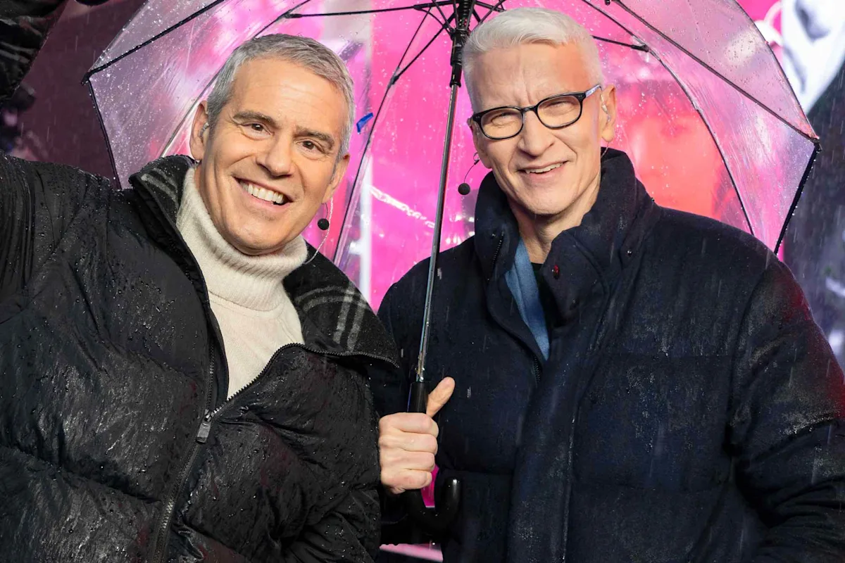 Featured image for Andy Cohen Takes Charge as Anderson Cooper's Drunken Slurs Spark New Year's Eve Banter