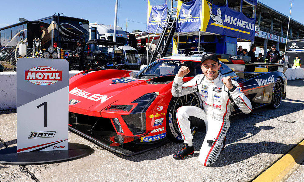 Featured image for Cadillac dominates front row at Sebring while Toyota leads halfway mark.