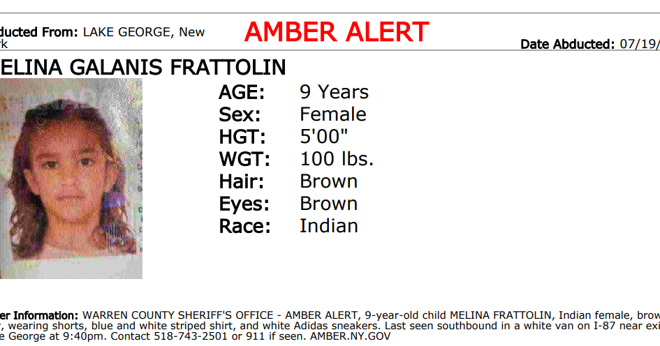 Featured image for 9-Year-Old Girl Abducted Near Lake George, Amber Alert Issued