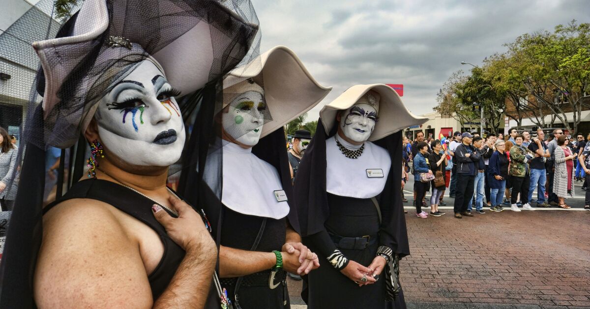 Featured image for Dodgers' Pride Night with Sisters of Perpetual Indulgence sparks controversy and praise.