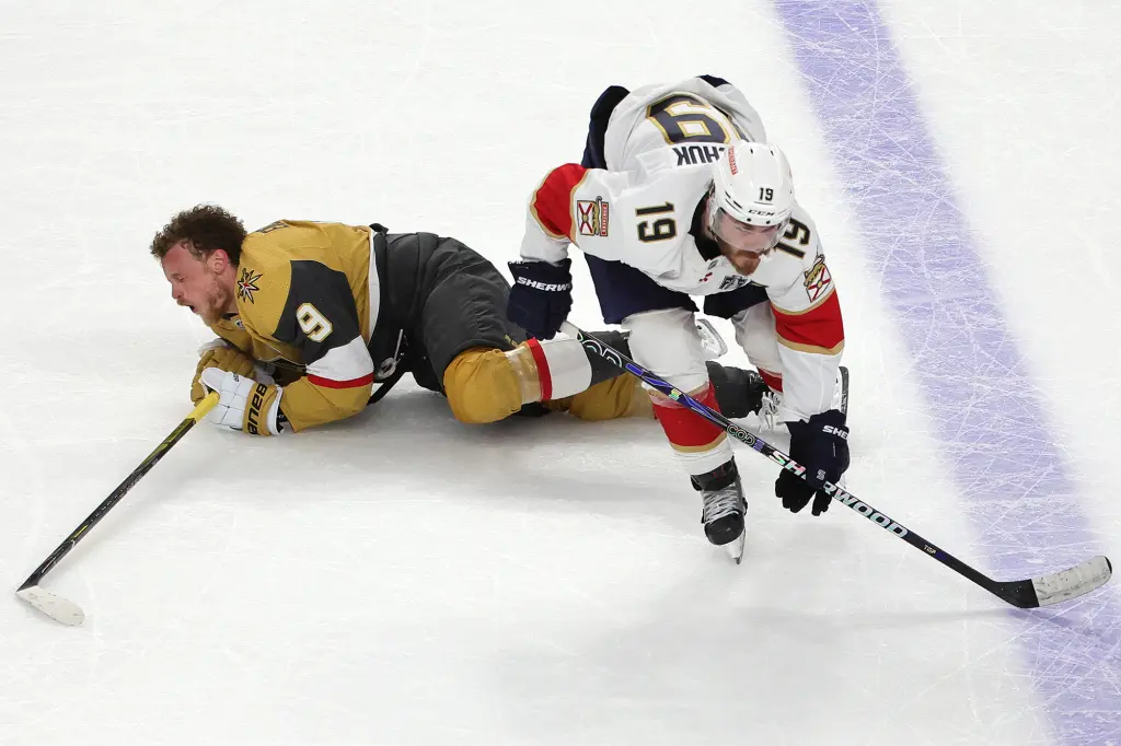 Featured image for Matthew Tkachuk's Controversial Hit on Jack Eichel Shakes Up Stanley Cup Finals