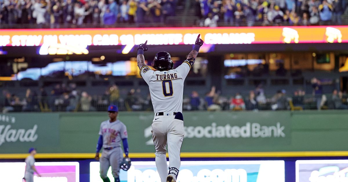 Featured image for Brice Turang's Dream Debut: Grand Slam Highlights Brewers' Victory Over Mets.