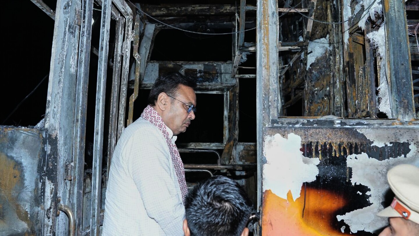 Featured image for Tragic Bus Fire in Rajasthan Kills 20 Passengers