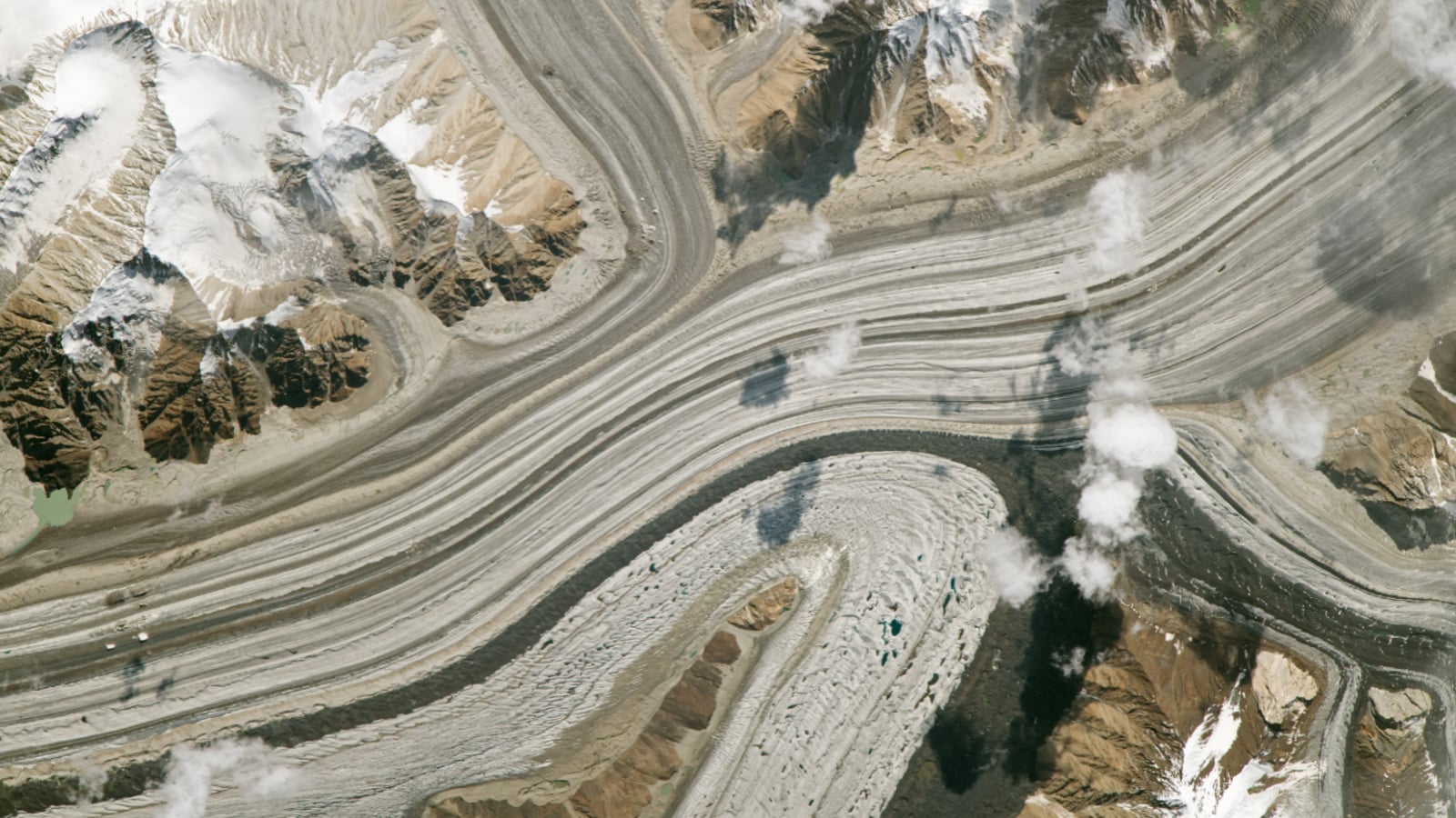 Featured image for Merging Stripy Glaciers in Earth's Highest Battleground Signal Major Unknowns