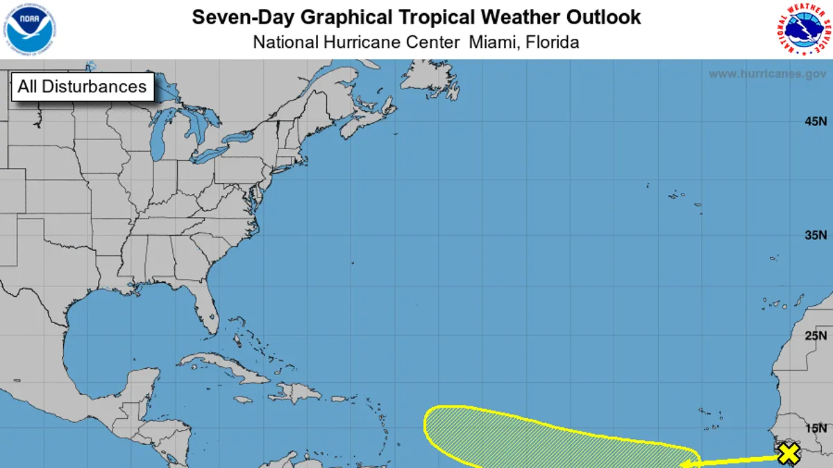 Featured image for Tropical wave from Africa being monitored for potential development.