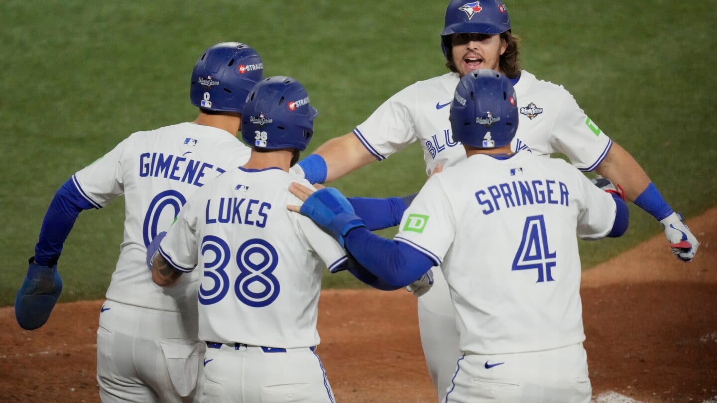 Featured image for Blue Jays' Barger hits historic pinch-hit grand slam in World Series