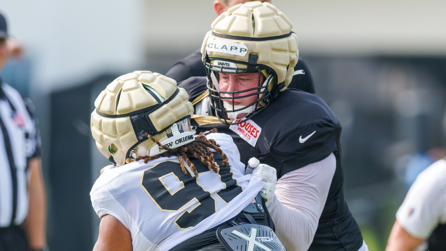 Featured image for Saints OL Will Clapp sidelined with foot injury amid roster updates