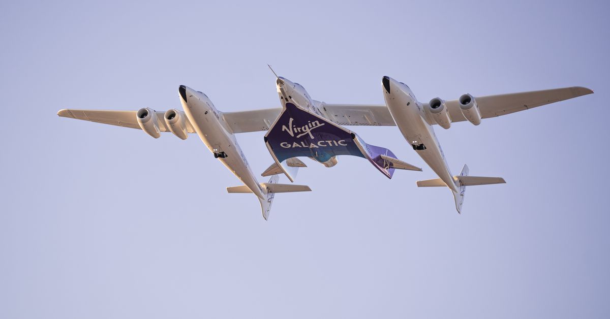 Featured image for Virgin Galactic gears up for next crewed space flight.