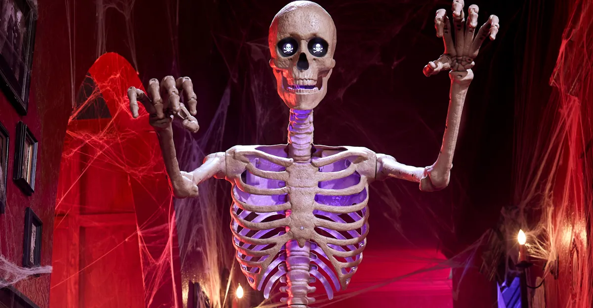 Featured image for Home Depot's 2025 Halloween Collection Features High-Tech Skelly Decorations