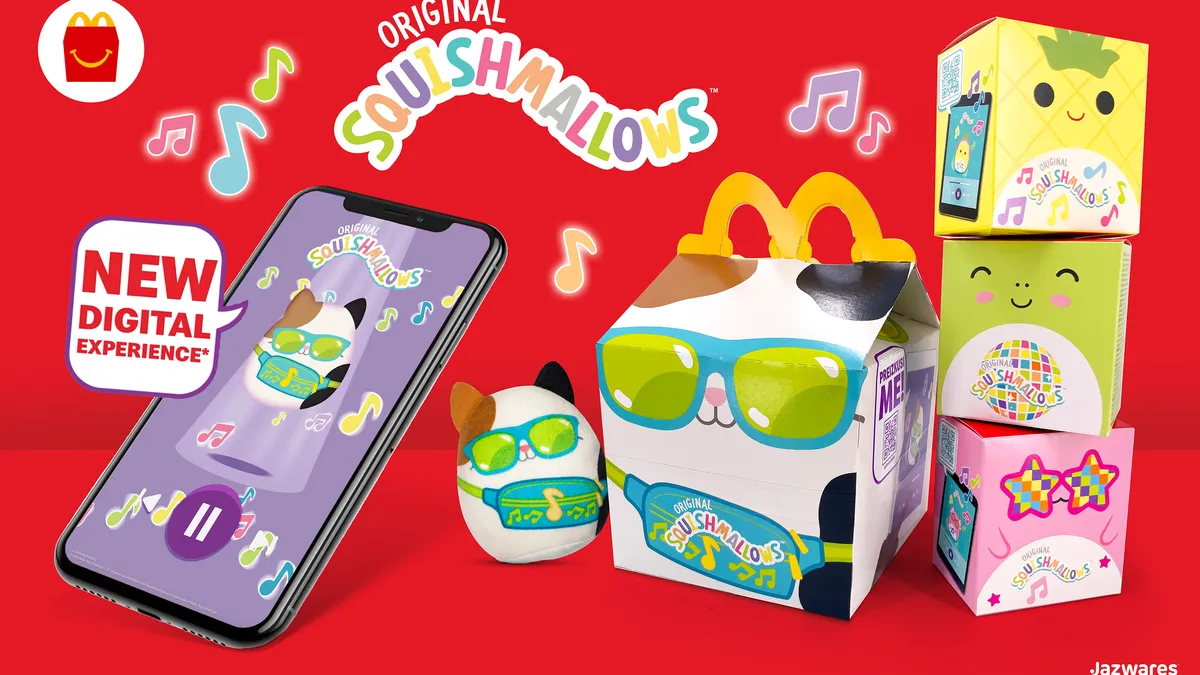 Featured image for McDonald's introduces Squishmallows in Happy Meals nationwide.