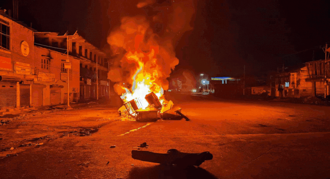 Featured image for BJP politicians' houses and offices targeted in violent Manipur clashes.