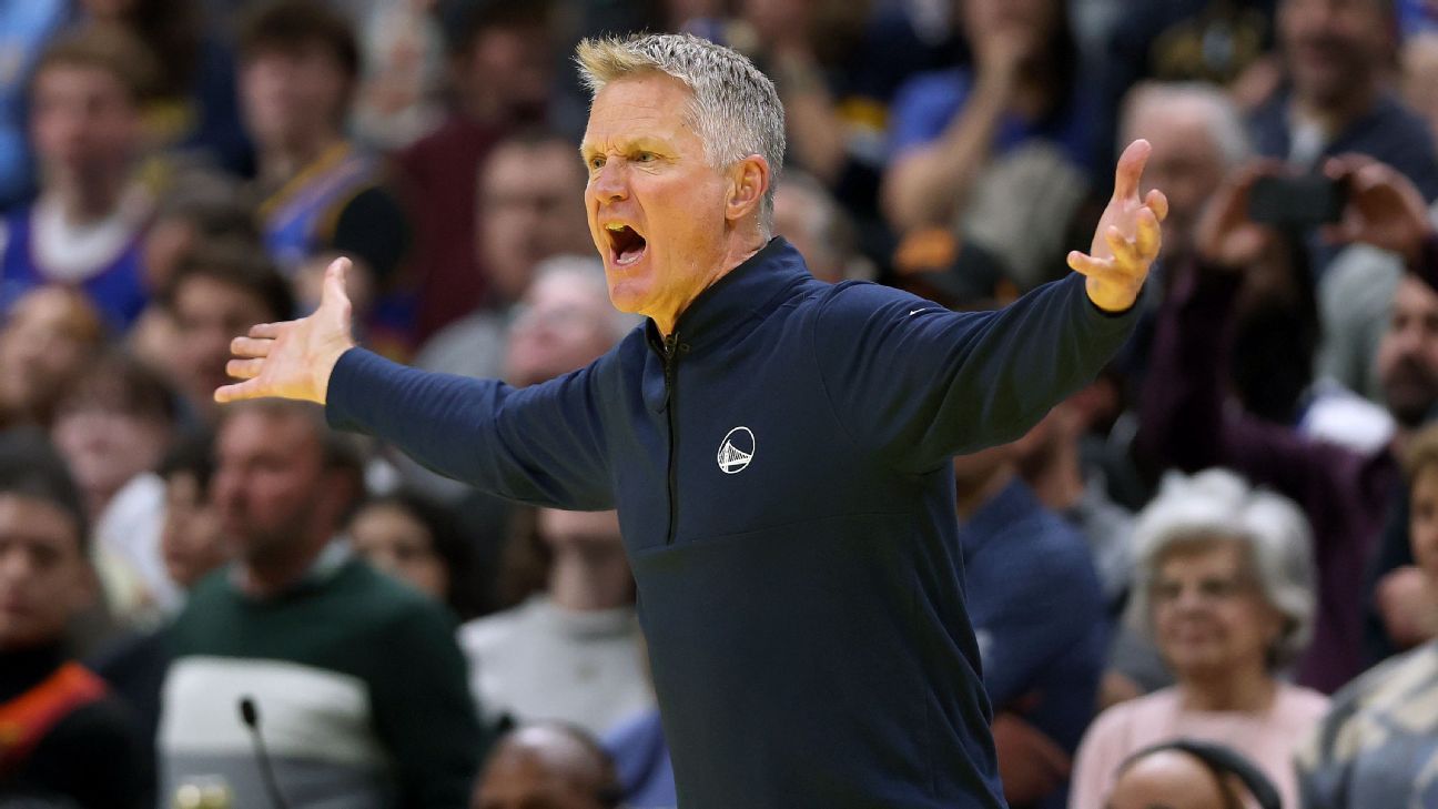 Featured image for Kerr Criticizes Officiating and Podziemski After Warriors' Fifth Straight Loss