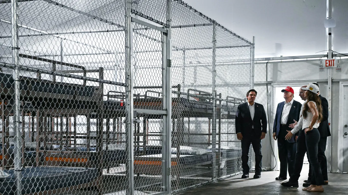 Featured image for Trump's Florida Visit Highlights Political Feuds and Migrant Detention